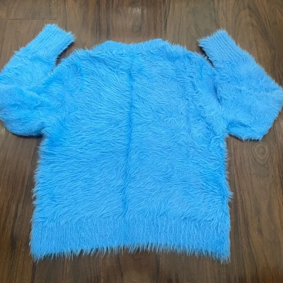 Future Collective fuzzy Y2K blue sweater - Picture 7 of 7